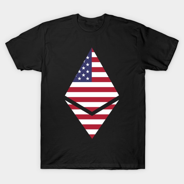 Ethereum USA logo T-Shirt by mangobanana